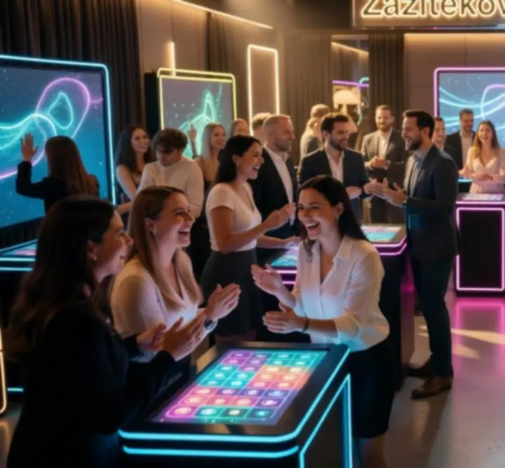 Hosté si užívají mobilní kasino zábavu na eventu