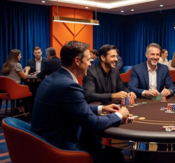 Elegantně nasvícený pokerový stůl na zážitkovém eventu